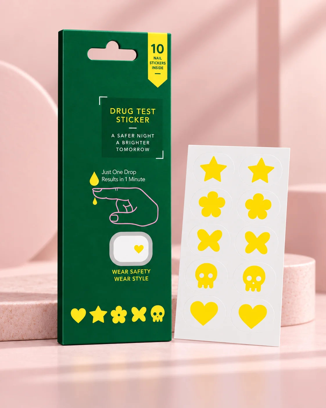 Sweet Spot Safe Drink-Screening Nail Stickers